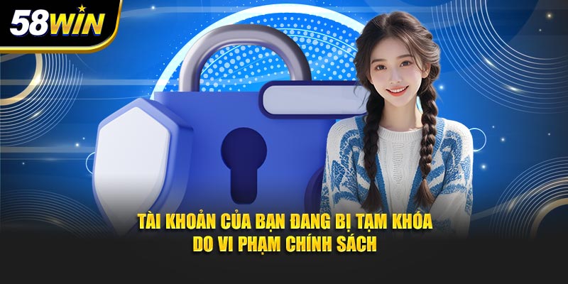 Tài khoản của bạn đang bị tạm khóa do vi phạm chính sách